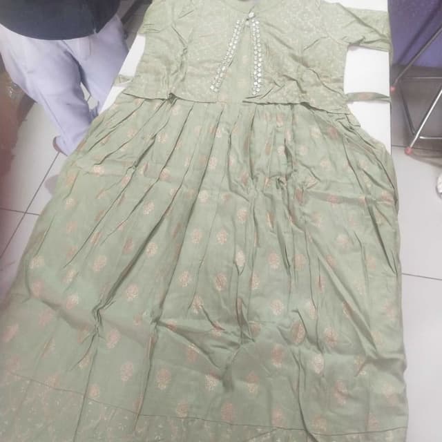 Sage green with gold accents Dress