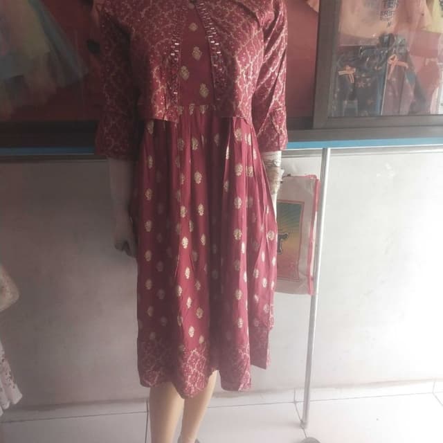Maroon and Gold Dress