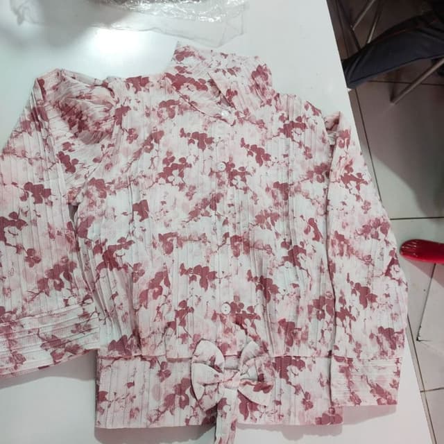 White and Maroon Top