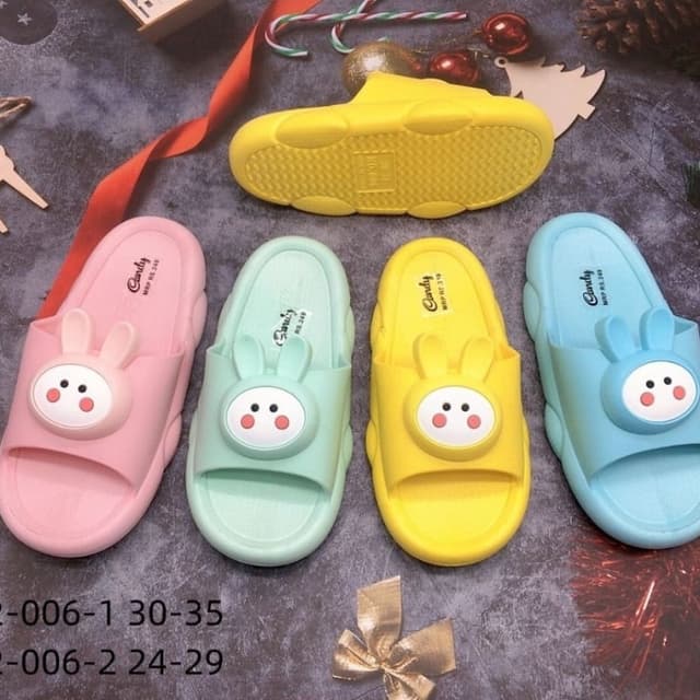 Pink, Mint Green, Yellow, and Blue Slides/Sandals