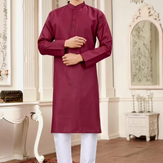 Maroon Kurta