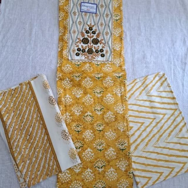 Jaipuri print cotton Dress materials 