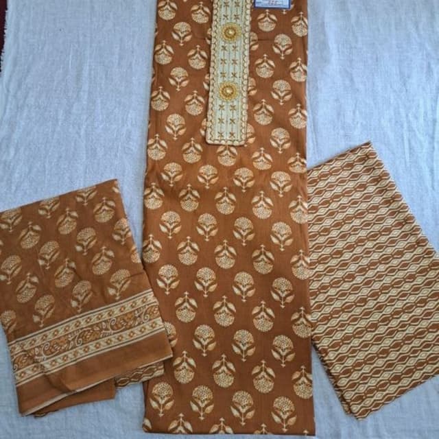 Jaipuri print cotton Dress materials