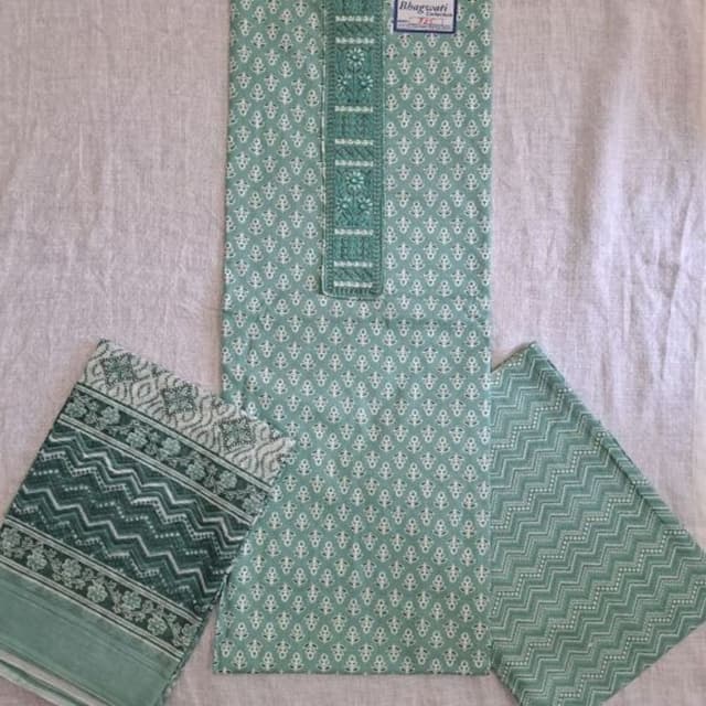 Jaipuri print cotton Dress materials 