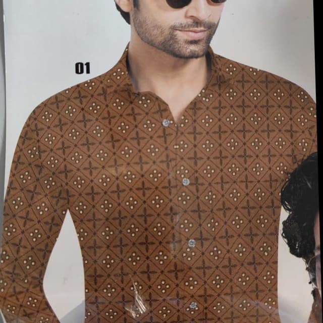 Brown and white Shirt