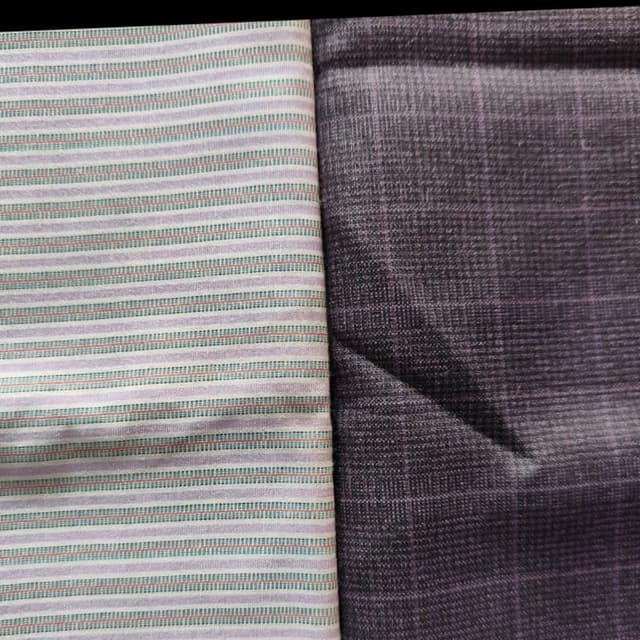Purple, Gray, Green, Red Fabric Samples