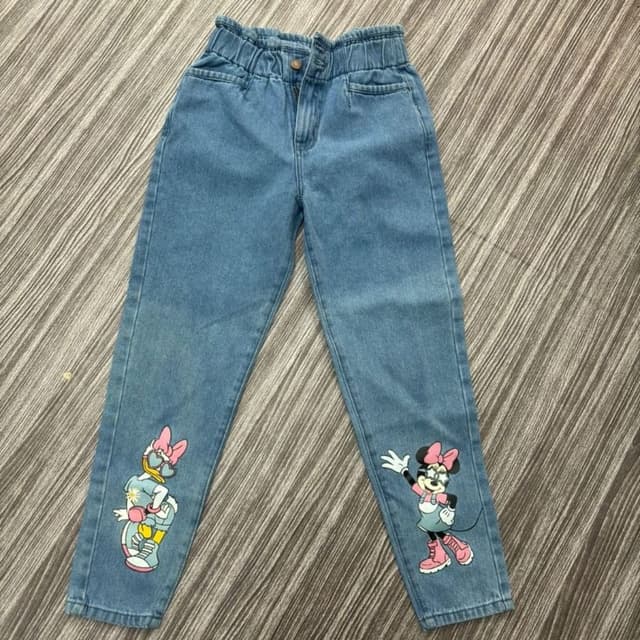 Light Blue, Pink, White, Yellow, Black Jeans