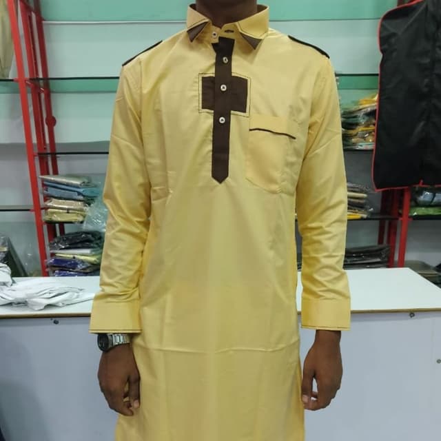 Yellow and Brown Kurta