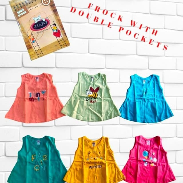 Variety of colors including Coral, Green, Blue, Teal, Yellow, and Pink Frock