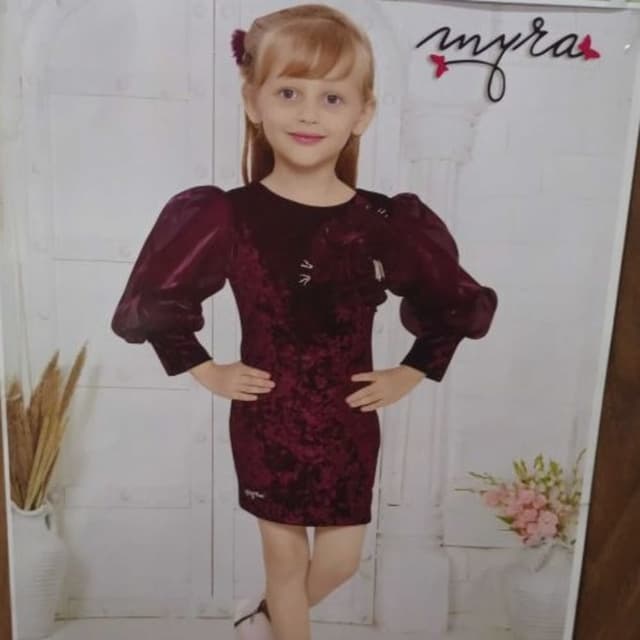 Dark Gray Maroon Girls Sets