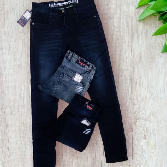 Dark Blue, Gray Jeans