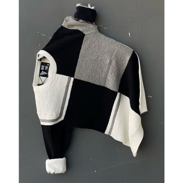 Black, White, Gray Sweater