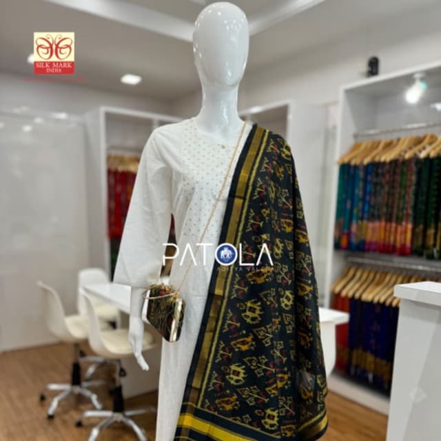 Pure Silk Single Ikkat Patola Dupatta