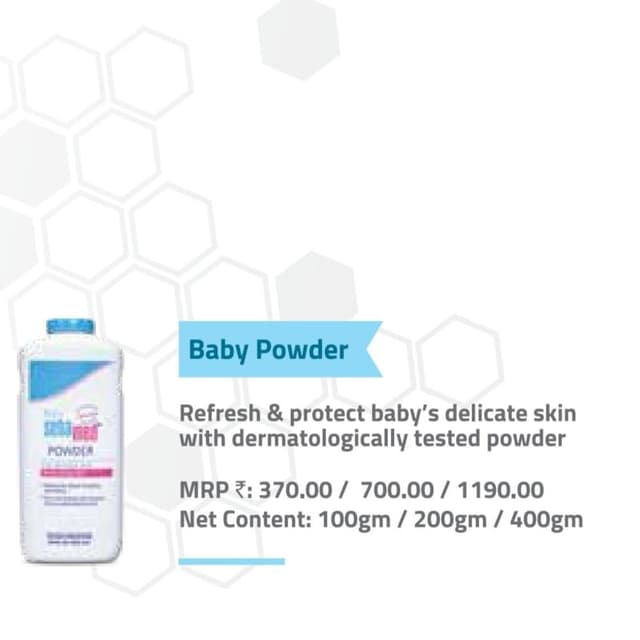 White, Blue, Pink Baby Powder