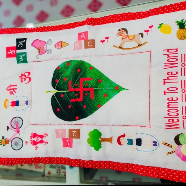 White, Red, Green, Pink Baby Sheet/Blanket