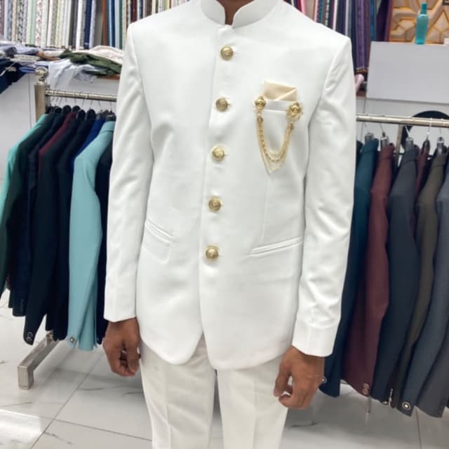 White, Gold Jacket, Trouser