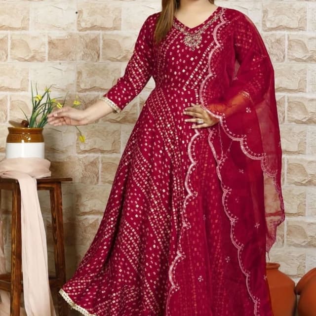 Maroon Salwar Suite