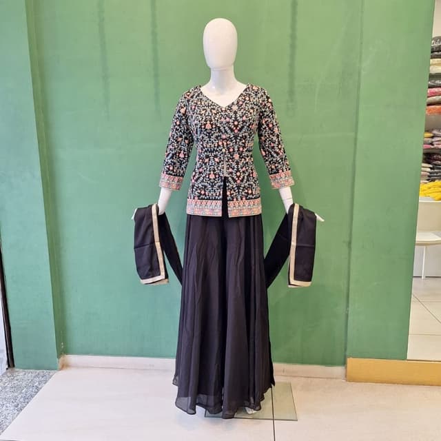 Black, Pink, Peach, Gold Lehenga Choli