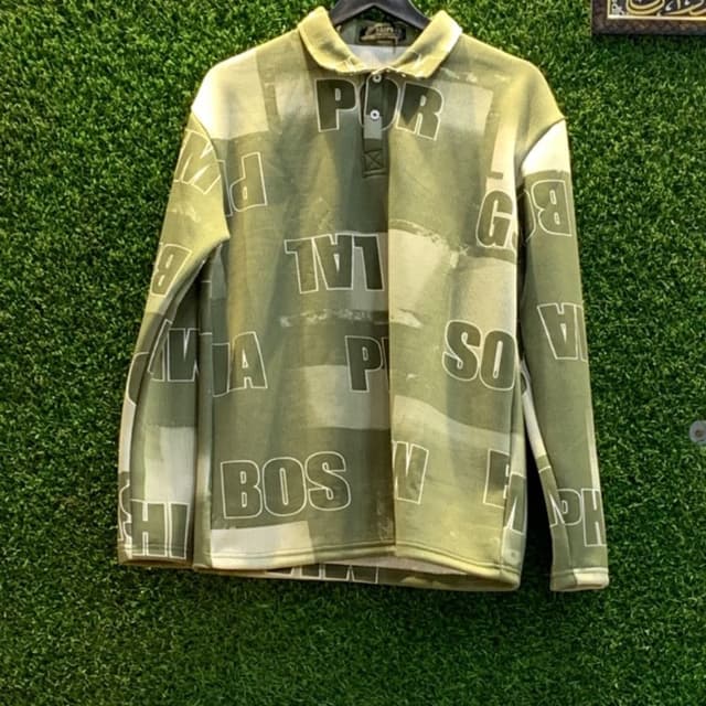 Green and white Polo shirt