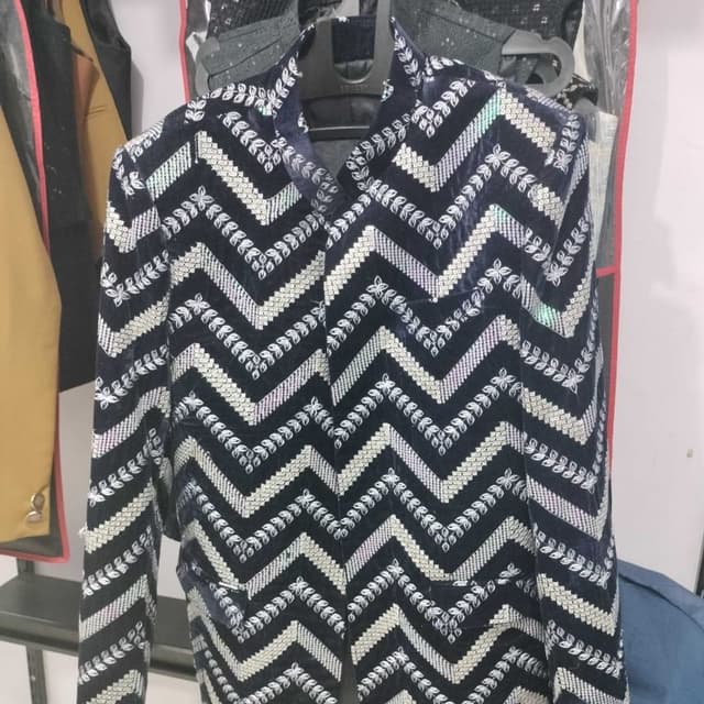 Navy blue and silver Jacket