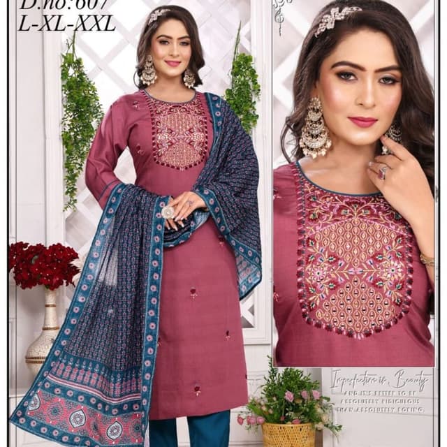 Mauve, Teal, Maroon, Pink Salwar Kameez with Dupatta