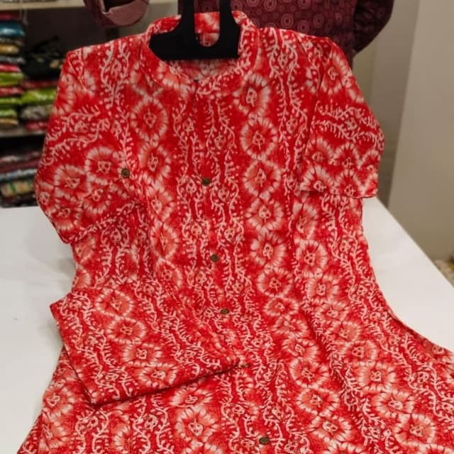 Red and White Kurti
