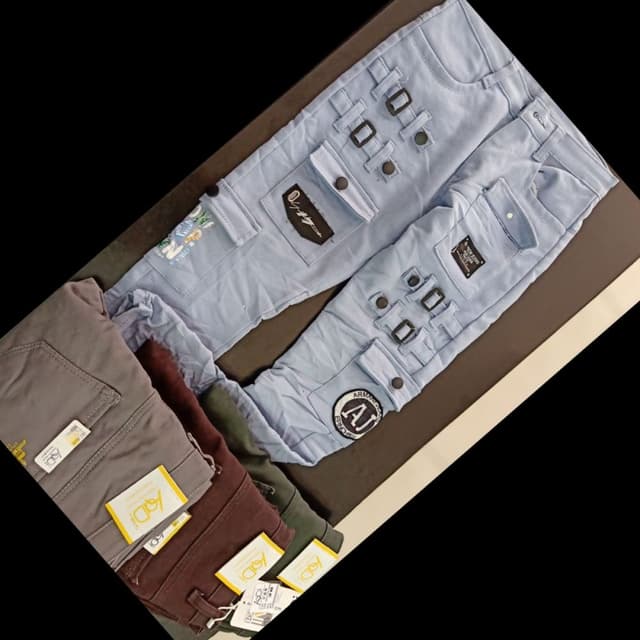 Light Blue, Gray, Brown, Dark Green Cargo Pants