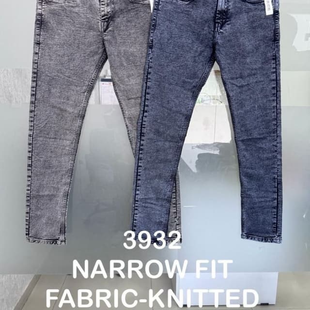 Various shades of gray and blue Jeans