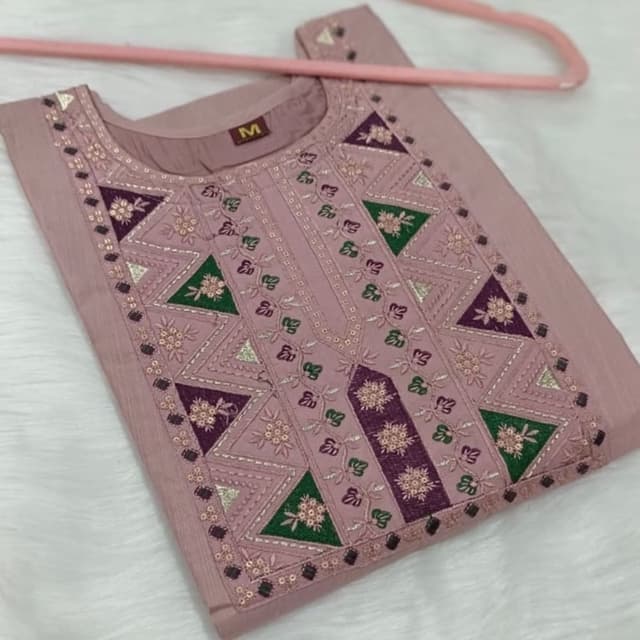 Mauve, Purple, Green, Gold Kurti