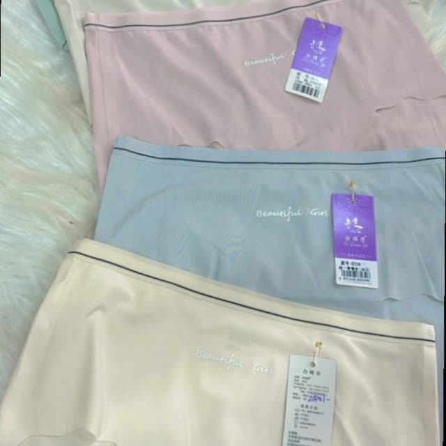 Pastel shades including pink, blue, and cream Underwear
