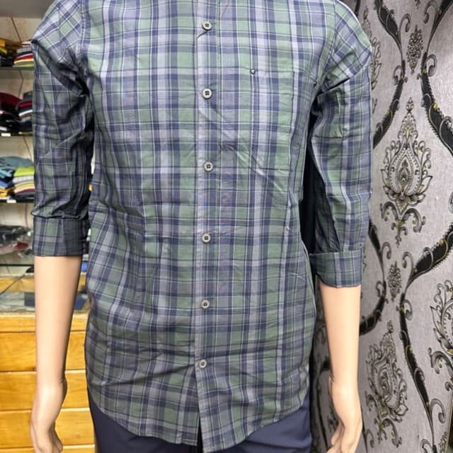 Green and Blue Plaid Shirt
