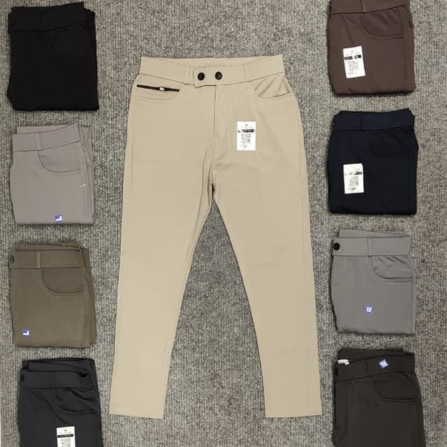 Various shades including beige, black, gray, and brown Pants