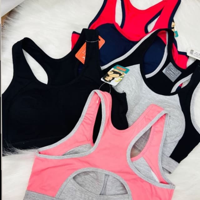 Black, Red, Pink, Gray, Navy Sports Bra