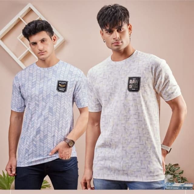 Light Blue and White T-Shirt