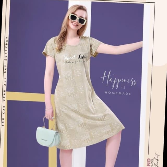 Light Green and White Dress