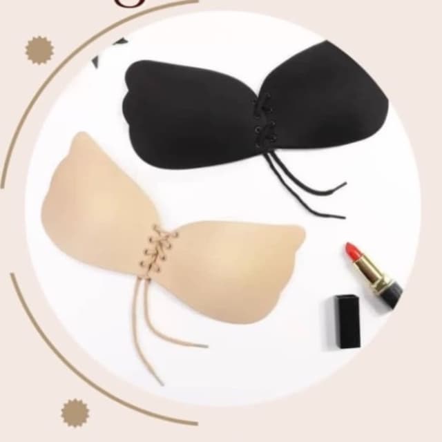 Black and Nude Stick-on Bra