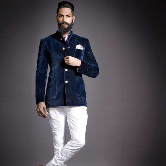 Navy Blue and White Jacket