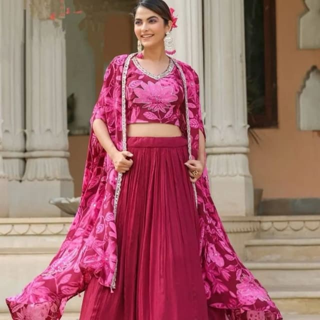 Magenta Lehenga