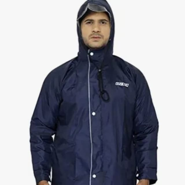 Navy Blue Raincoat
