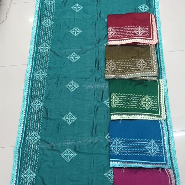 Green Navy Blue Saree