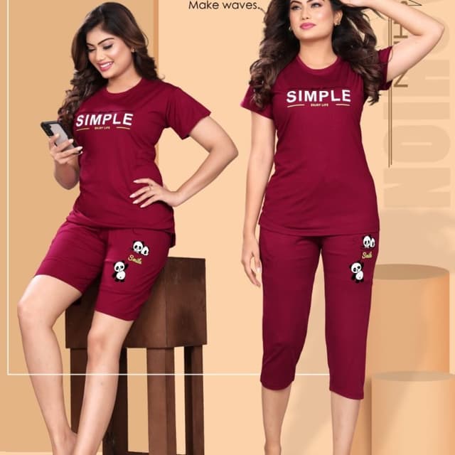 Maroon Pajama Set