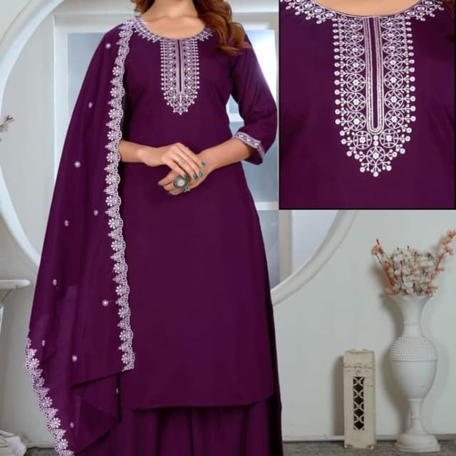 Magenta Salwar Suite