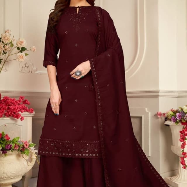 Maroon Salwar Suite
