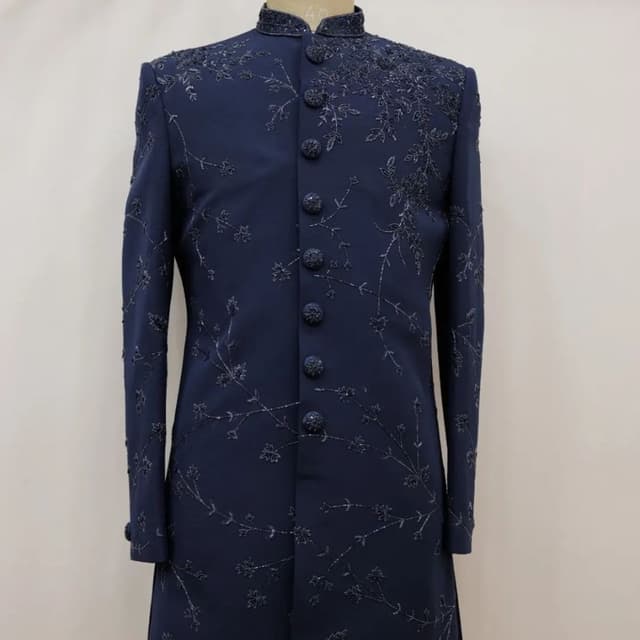 Navy Blue Bandhgala