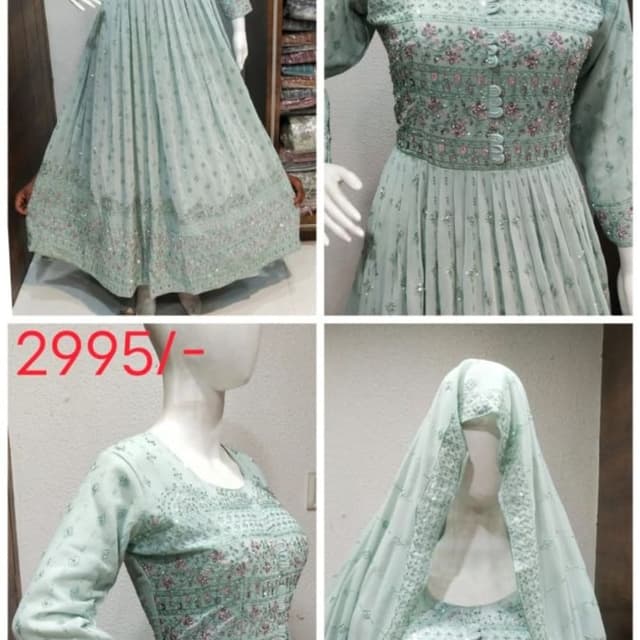 Light Green Anarkali Dress
