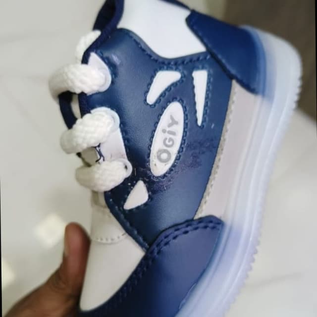 Blue and White Sneakers