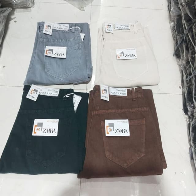 Various - Grey, Off-white, Dark Green, and Brown Jeans