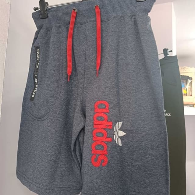 Charcoal gray with red accents Shorts
