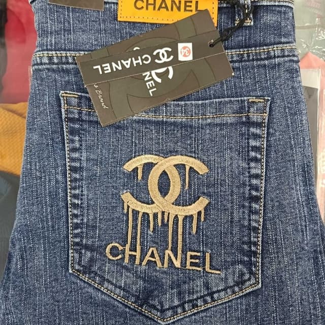 Blue and Beige Jeans