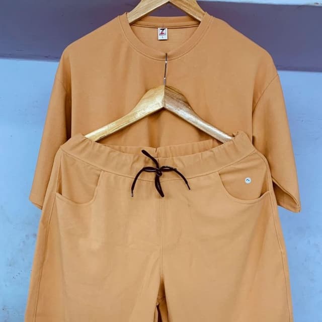 Warm Brown T-shirt and Pants Set